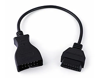 Переходник 12-PIN GM на OBD-2 16pin для DAEWOO ланос, SENS, ВАЗ, СЕНС