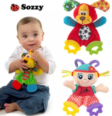 Іграшка шуршалку Sozzy, яскрава, шарудить, прорізувач для дітей 0-3г, фото 1