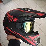 Мото Шолом Шолом S M L XL Мотокрос Квадроцикл + 3 Подарунки, фото 10