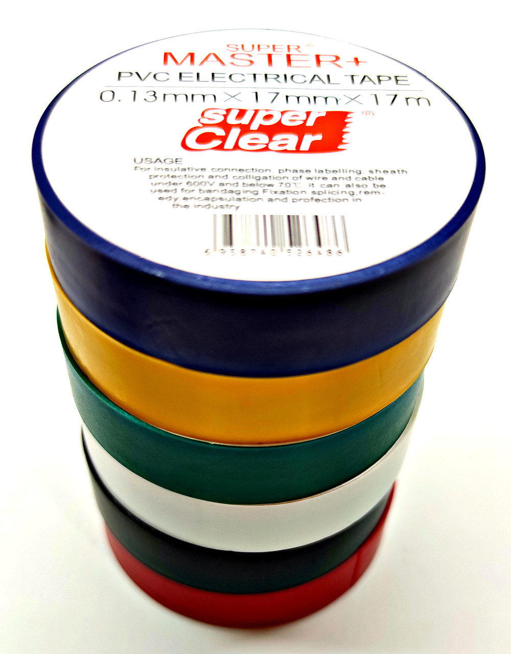 Изолента цветная "Super Master +" 0,15mm х 17mm х 17m