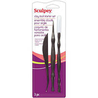 Стартовий набір інструментів для ліплення Sculpey clay tool starter set, 3 шт., ASCTV01