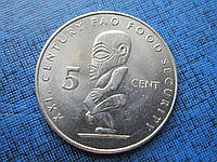 Монета 5 центов Британские Острова Кука 2000 ФАО