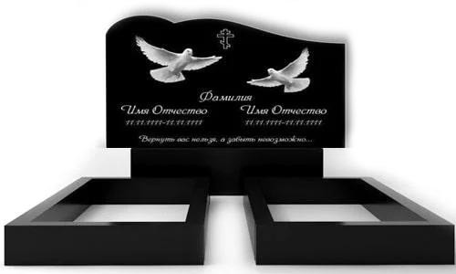 Пам'ятник на могилу з граніту подвійний (100-60) РВ(2)-20