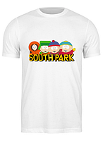 Футболка Gee! Белая с рисунком South Park Южный парк S.P.01.04