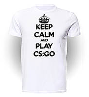 Футболка Gee! Біла з малюнком Контр Страйк Counter Strike Keep calm CS.01.029