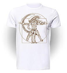Футболка Gee! Біла з малюнком Чужий Alien Вітрувіанська Чужий AL.01.017