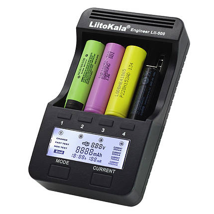 Універсальний зарядний Liitokala Lii-500 4 каналу Ni-Mh/Li-ion 220V/12V Powerbank, фото 1
