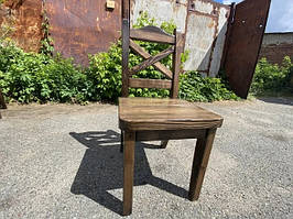 Дерев'яний стілець "Крести", садови стільці для кафе від виробника для дачі, кафе Wooden chair — 07