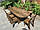 Дерев'яний стілець "Крести", садови стільці для кафе від виробника для дачі, кафе Wooden chair — 07, фото 5