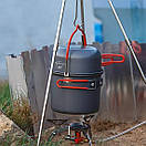 Набір посуду для походу кемпінгу туризму з анодованого алюмінію, туристичний посуд Naturehike NH18T018-G, фото 2