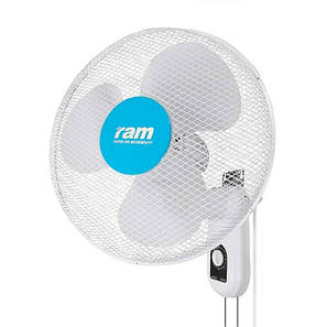 Настінний поворотний вентилятор RAM Wall Fan 40 см 40 W 3 швидкості, фото 1