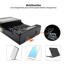 Універсальний зарядний пристрій Liitokala Lii-500s 4 канали Ni-Mh/Li-ion 220V/12V Powerbank Test LCD, фото 5