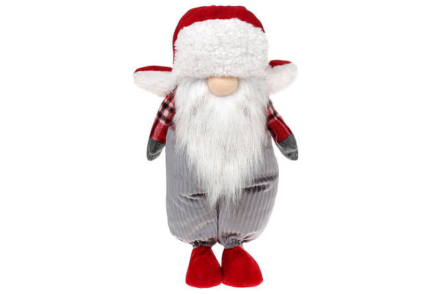 М'яка іграшка Гном 32см, колір - червоний із сірим (877-082), фото 1