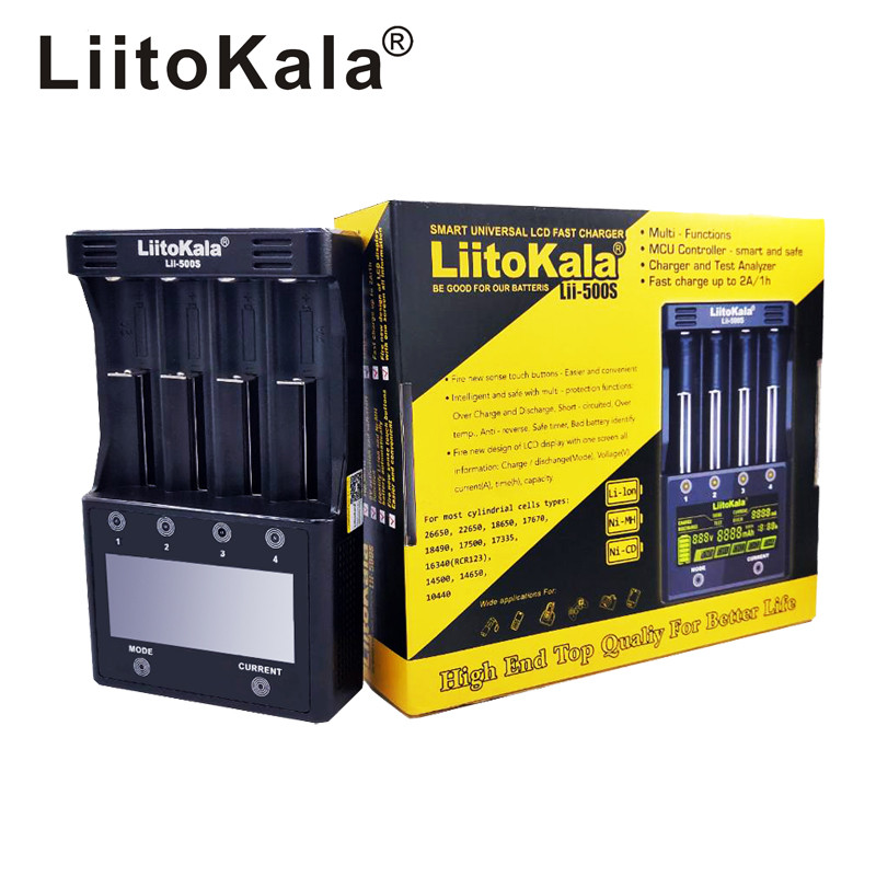 Универсальное зарядное устройство Liitokala Lii-500s 4 канала Ni-Mh/Li-ion 220V/12V Powerbank Test LCD - фото 6 - id-p1219865244