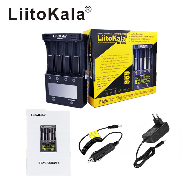 Универсальное зарядное устройство Liitokala Lii-500s 4 канала Ni-Mh/Li-ion 220V/12V Powerbank Test LCD - фото 7 - id-p1219865244