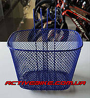 Кошик для дитячого велосипеда металевий, синій.