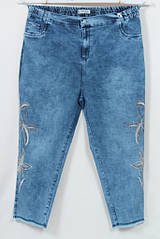 Гарні джинси на гумці, прикрашені вишивкою та стразами Renna Туреччина рр 48-62