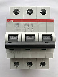 Автоматичний вимикач 3-полюсний ABB S203 D10 A