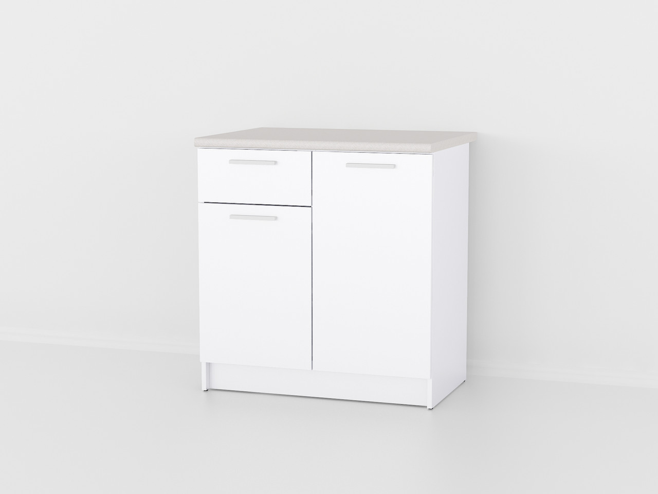 Двохдверна тумба підлогова для кухні з 4 закритими та шухлядою з ДСП Тумби кухонні нижні без стільниці, фото 1