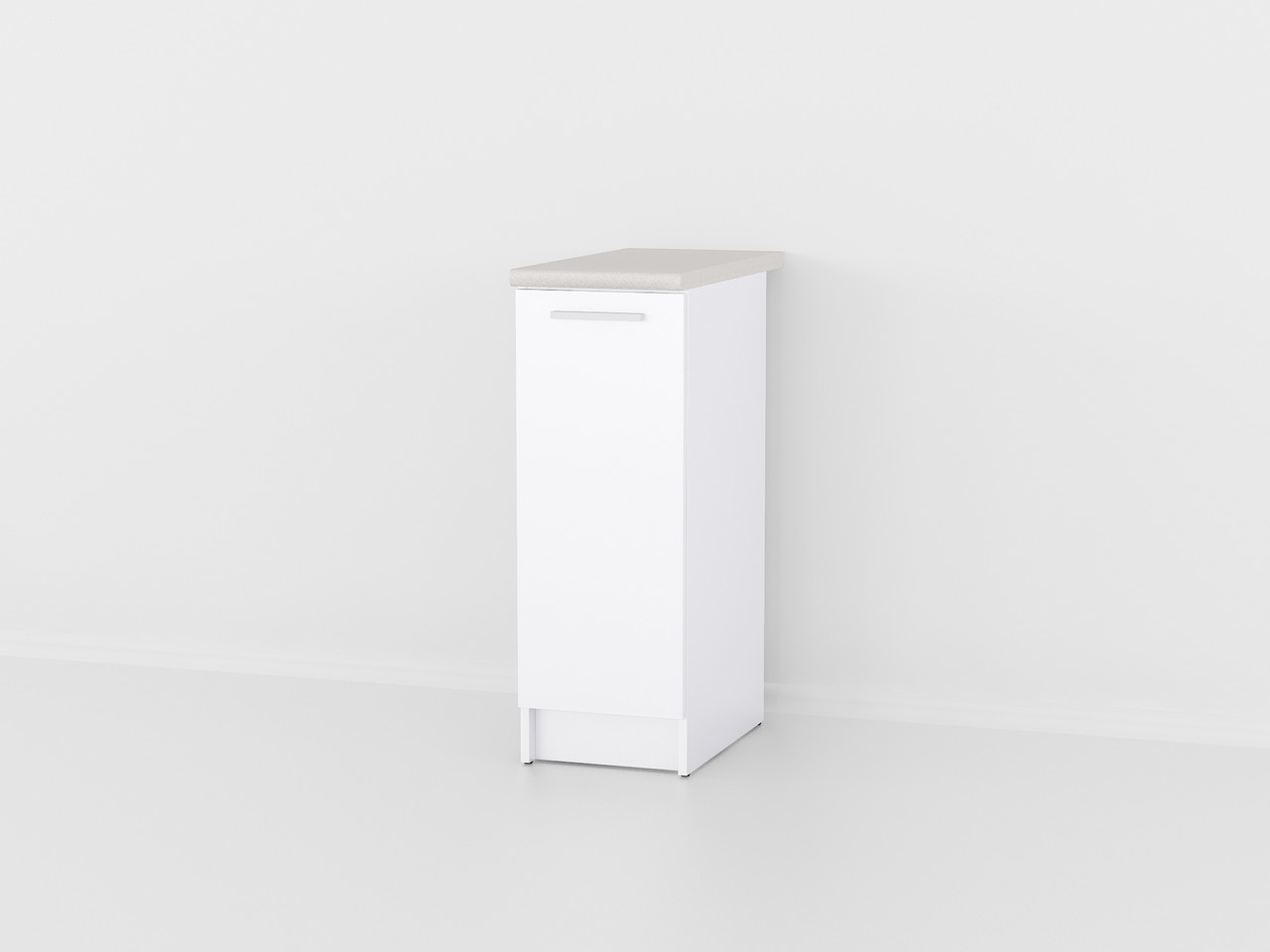 Тумба підлогова для кухні без стільниці 30 см Вузькі тумби кухонні нижні на 2 осередки з Ламінованого ДСП, фото 1