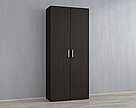 Шафа для одягу в сучасному стилі з 5 місткими полками Шафа двостулкова розпашна 80 см в дім або офіс, фото 5