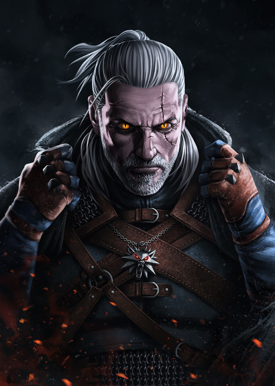 Картина Постер Gee! The Witcher Ведьмак Геральт Из Ривии 40х60см TW.09. ...