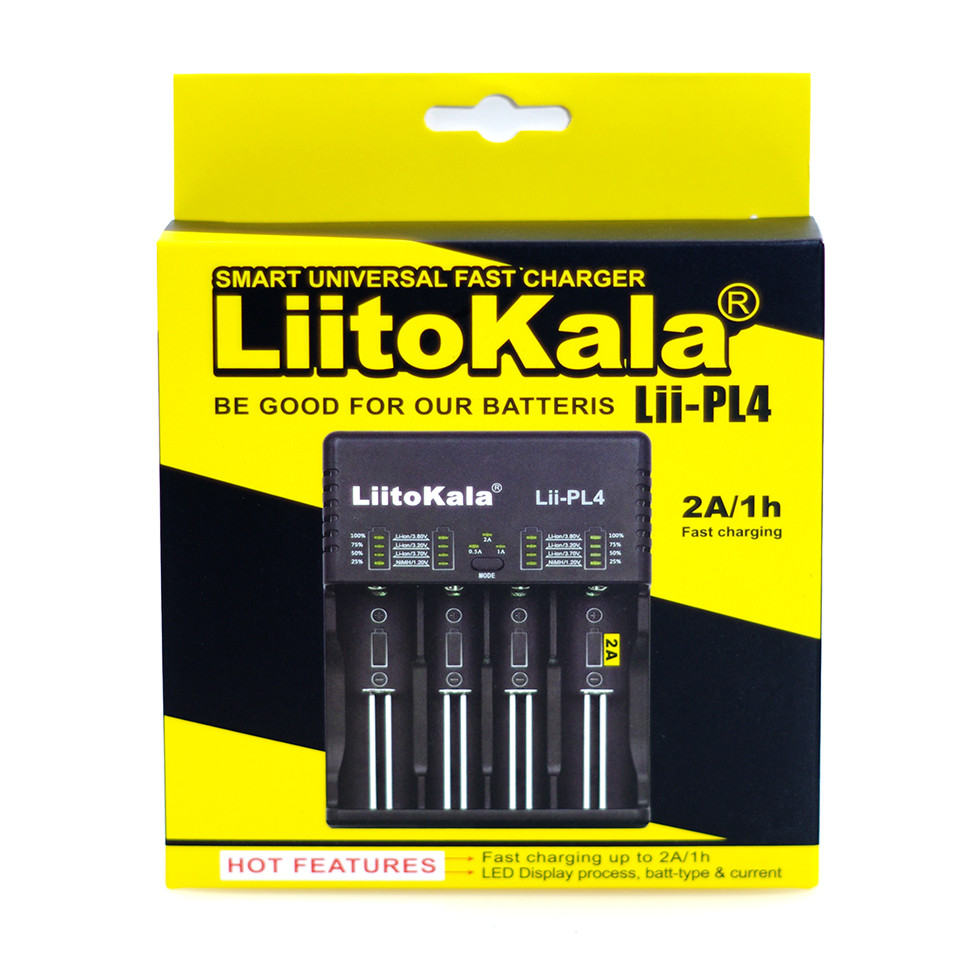 Универсальное зарядное устройство Liitokala Lii-PL4 4 канала Ni-Mh/Li-ion/LiFePO4 220V/12V LED - фото 9 - id-p1219917135