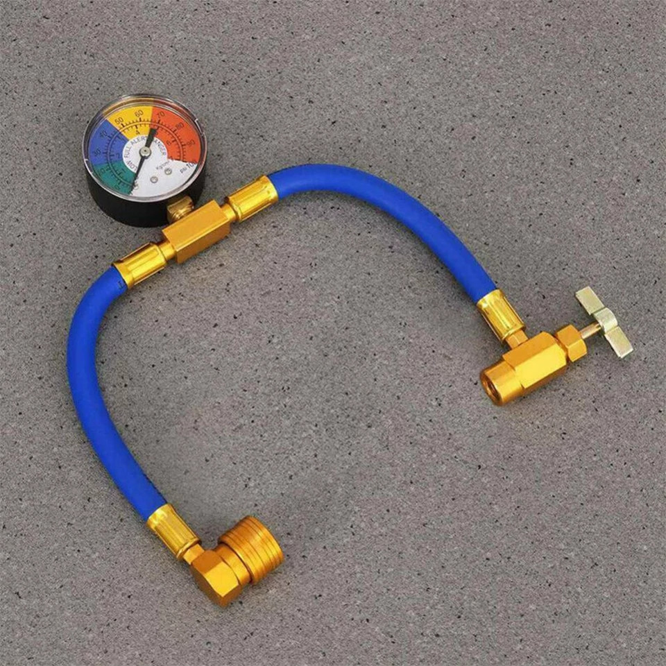R134A коннектор для заправки кондиціонерів з манометром 100 PSI для тестування M14 ACME