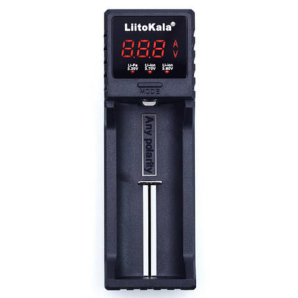 Універсальний зарядний пристрій Liitokala Lii-S1 1 канал Ni-Mh/Li-ion/LiFePo4 USB LCD, фото 1