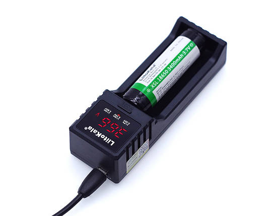 Універсальний зарядний пристрій Liitokala Lii-S1 1 канал Ni-Mh/Li-ion/LiFePo4 USB LCD, фото 3
