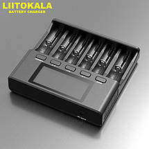 Універсальний зарядний пристрій Liitokala Lii-S6 6 каналів Ni-Mh/Li-ion/LiFePo4 USB LCD, фото 3