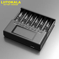 Універсальний зарядний пристрій Liitokala Lii-S6 6 каналів Ni-Mh/Li-ion/LiFePo4 USB LCD