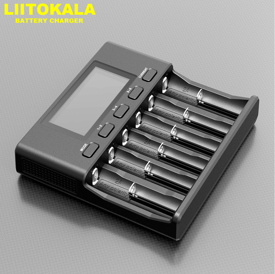 Универсальное зарядное устройство Liitokala Lii-S6 6 каналов Ni-Mh/Li-ion/LiFePo4 USB LCD - фото 2 - id-p1219948298