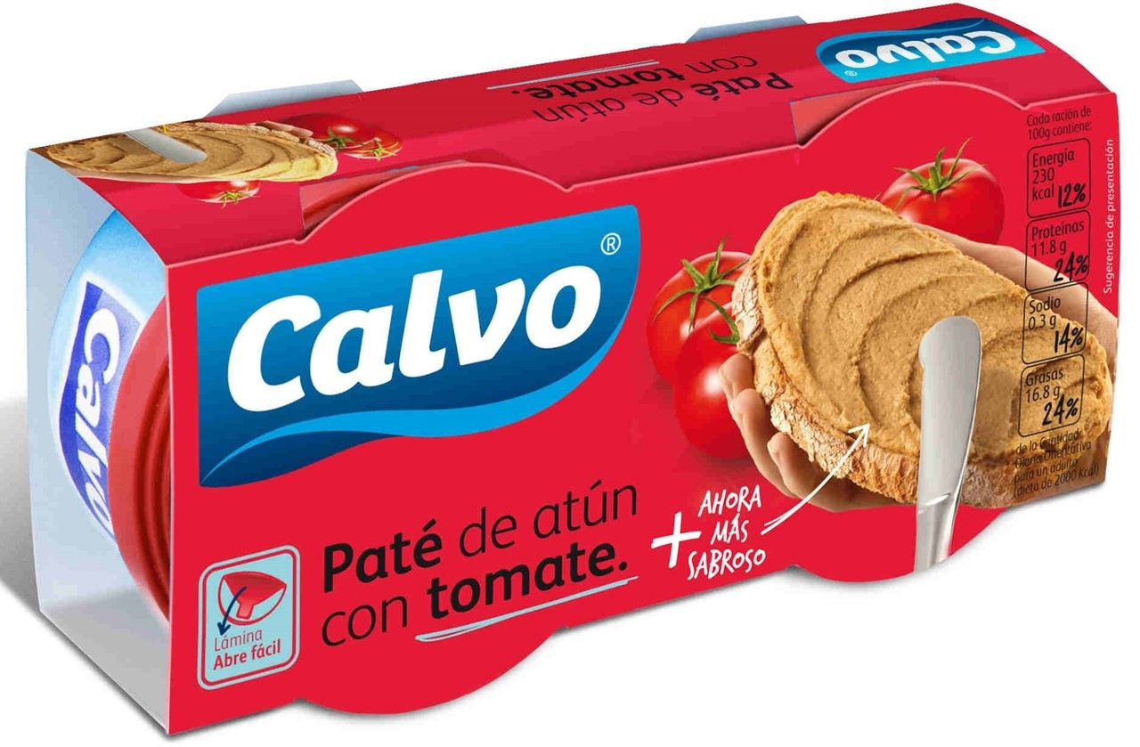Паштет из тунца с томатом Calvo упаковка 2*75 г Испания - фото 1 - id-p1219948230