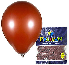 Кульки повітряні Pelican 10' (26 см) перламутр коричневий 50шт/уп 1050-708 KNZ