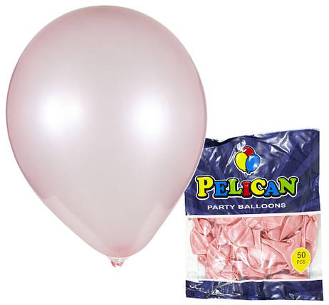 Кульки Pelican 10' (26 см), перламутр рожеве золото, 50 шт/пач, 811709 Рожевий Pelican (811709/1050-709) KNZ, фото 1