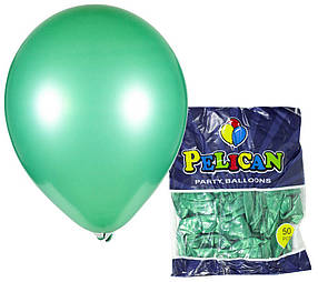 Кульки Pelican 10' (26 см), перламутр зелений пляшковий, 50шт/уп 1050-712