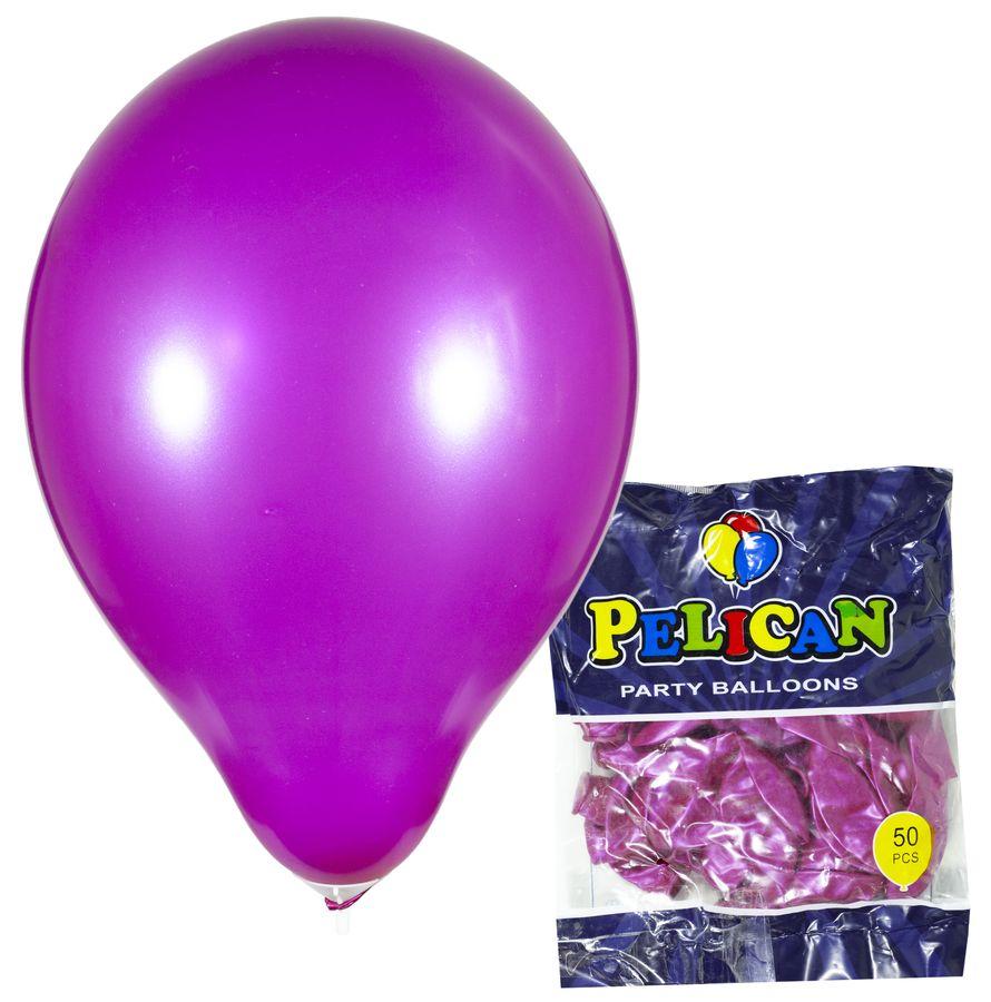Кульки Pelican 10' (26 см), перламутр малиновий темний, 50 шт/пач, 811733 Фіолетовий Pelican (811733/1050-733) KNZ