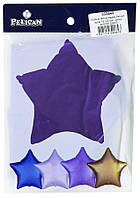 Шарик фольгированный PELICAN звезда 18" (45см) сатин фиолетовый(5шт)