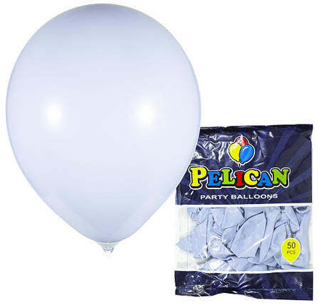 Кульки повітряні Pelican 10' (26 см) макарун сірий 50 шт/уп 1050-915 KNZ, фото 1