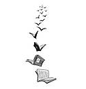 Наклейка на стіну Летючі книги-птахи (наліпка книжки літять, читання, читання), фото 7