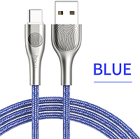 Кабель Type-C Hoco U59 Enlightenment 0.25m Blue