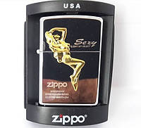 Зажигалка ZIPPO Бензиновая Sexy Gold