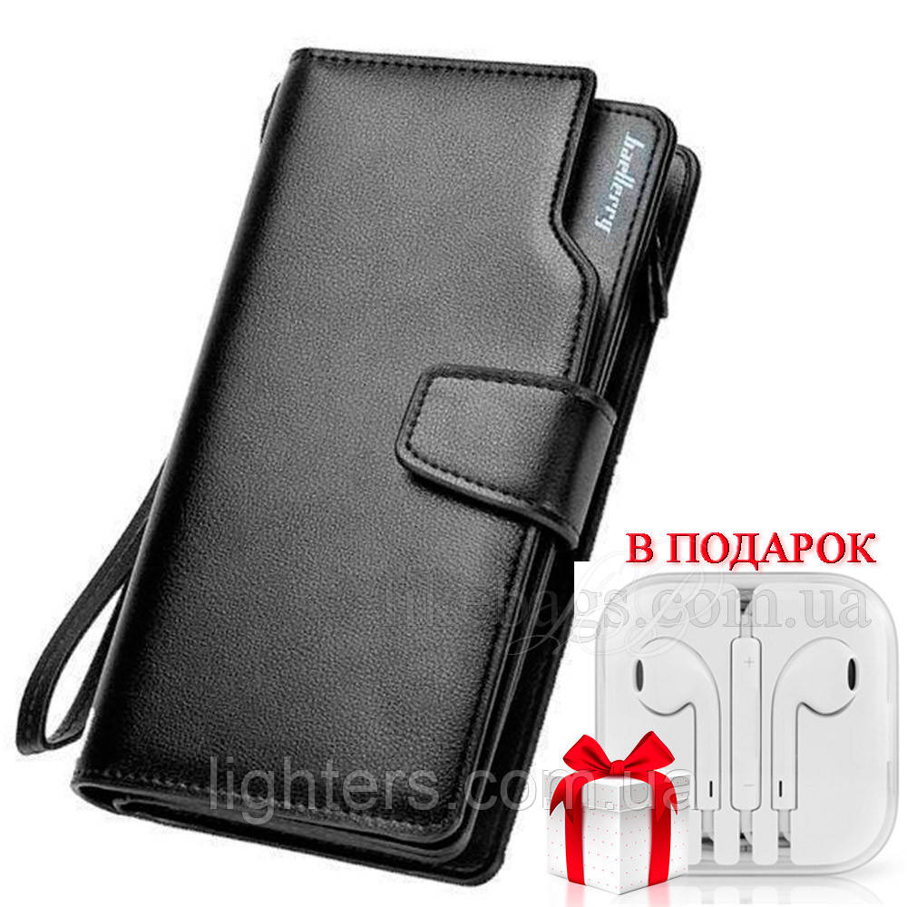 Клатч - гаманець для чоловіків чорний Baellerry, фото 1