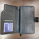 Клатч - гаманець для чоловіків чорний Baellerry, фото 7