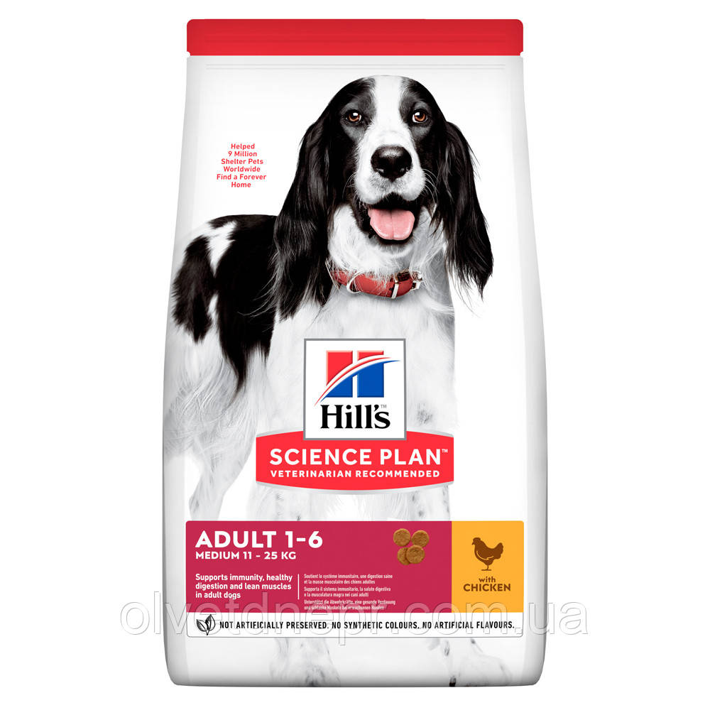 Сухий корм Хіллс Hills для середніх собак із куркою 1-6 років