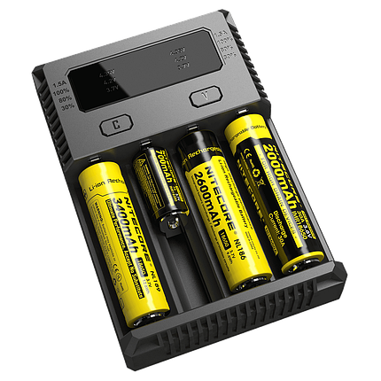 Універсальний зарядний пристрій Nitecore i4 NEW i-Cd/Ni-Mh/Li-Ion/IMR/LiFePO4, фото 1