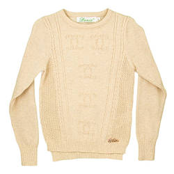 Однотонна дитяча кофта «Denim» без застібки для дівчаток з 4 до 12 років Бежевий