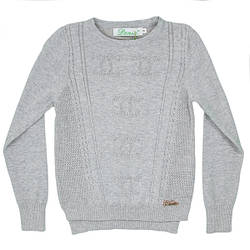 Однотонна дитяча кофта «Denim» без застібки для дівчаток з 4 до 12 років Сірий