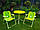 Набір меблів для пікніка дитячий, складаний стіл, 2 крісла, парасолька, фото 5
